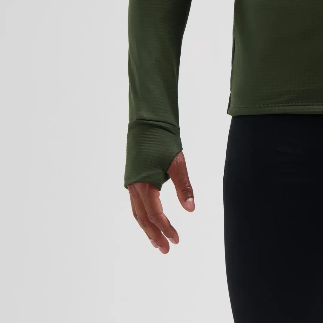Rogelli Essential Heren Hardloopshirt - Lange Mouw - Duimgat - Groen