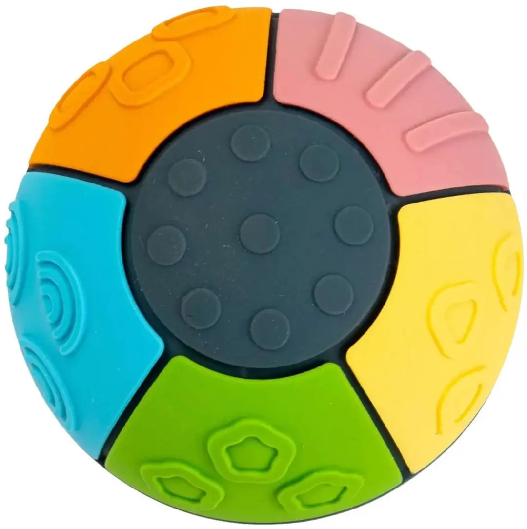 BIGJIGS Sensorische Siliconen Bal - Meerkleurig