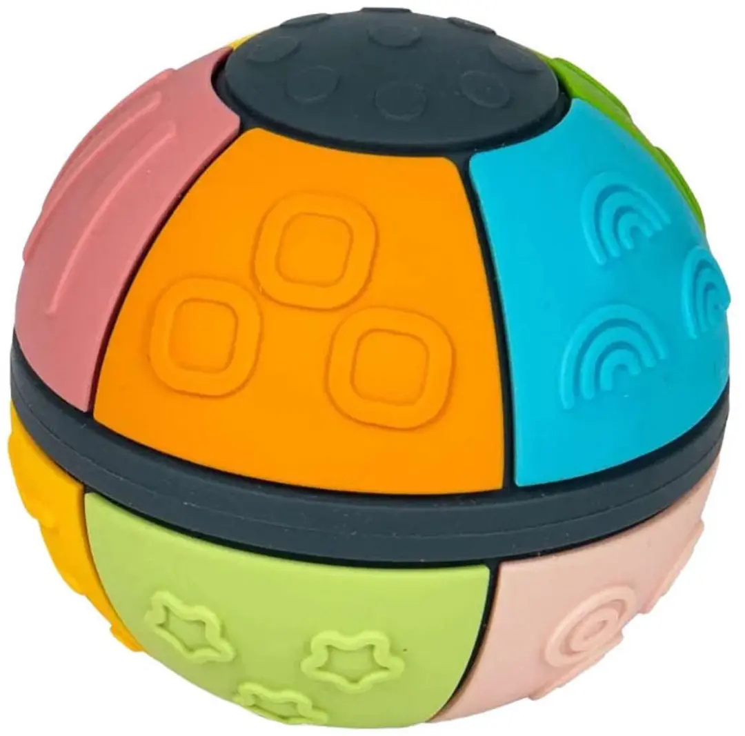 BIGJIGS Sensorische Siliconen Bal - Meerkleurig