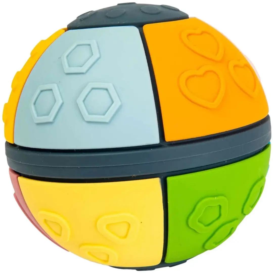 BIGJIGS Sensorische Siliconen Bal - Meerkleurig