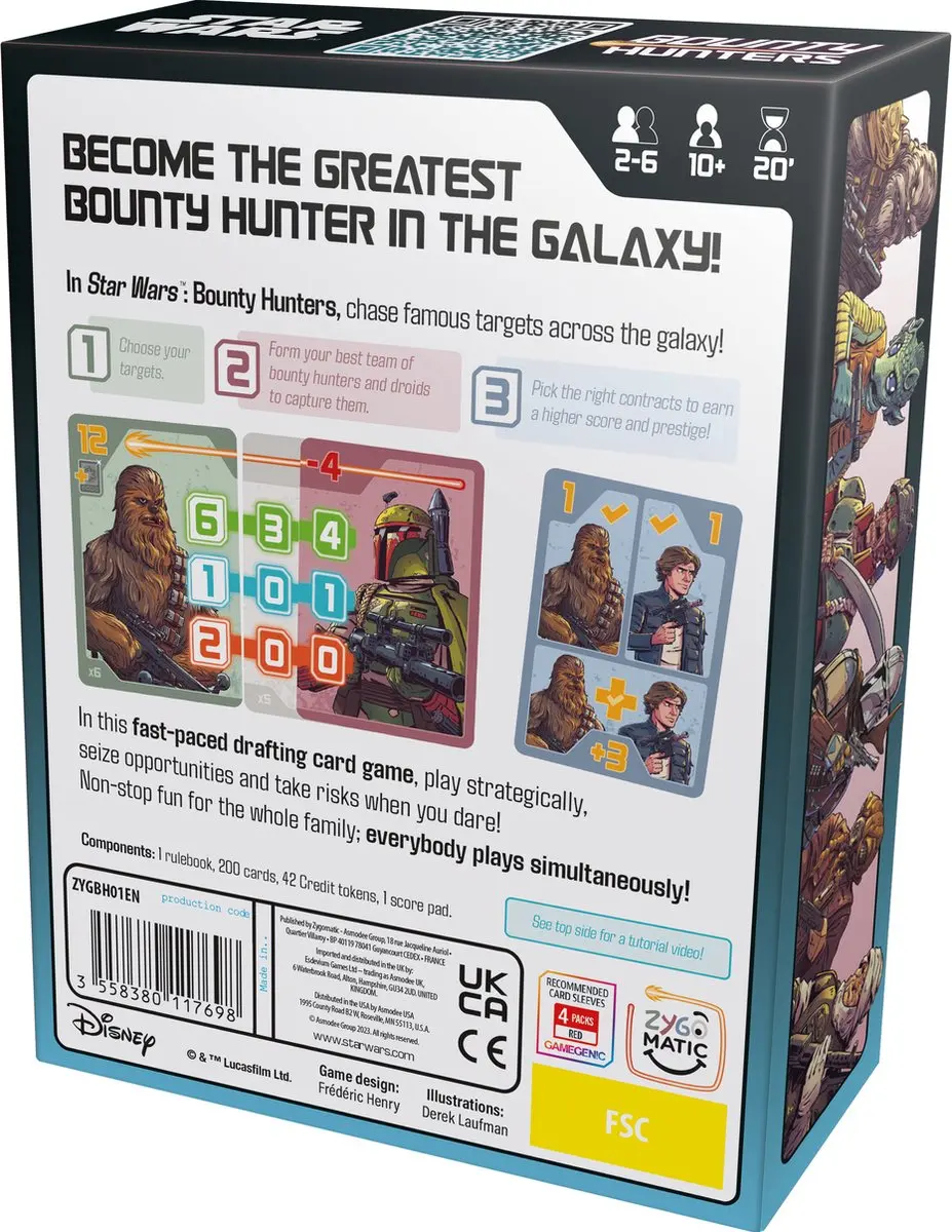 Zygomatic Star Wars Bounty Hunters Bordspel - 2-6 Spelers