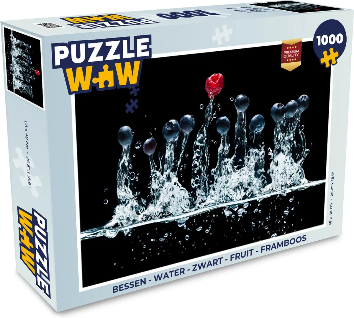 PuzzleWow Framboos Legpuzzel 1000 Stuks - Multicolor