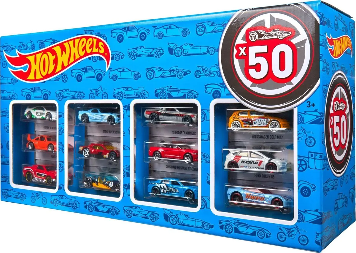 Hot Wheels 50 Auto Diecast CGN22 - Speelgoedvoertuigen - Verschillende kleuren