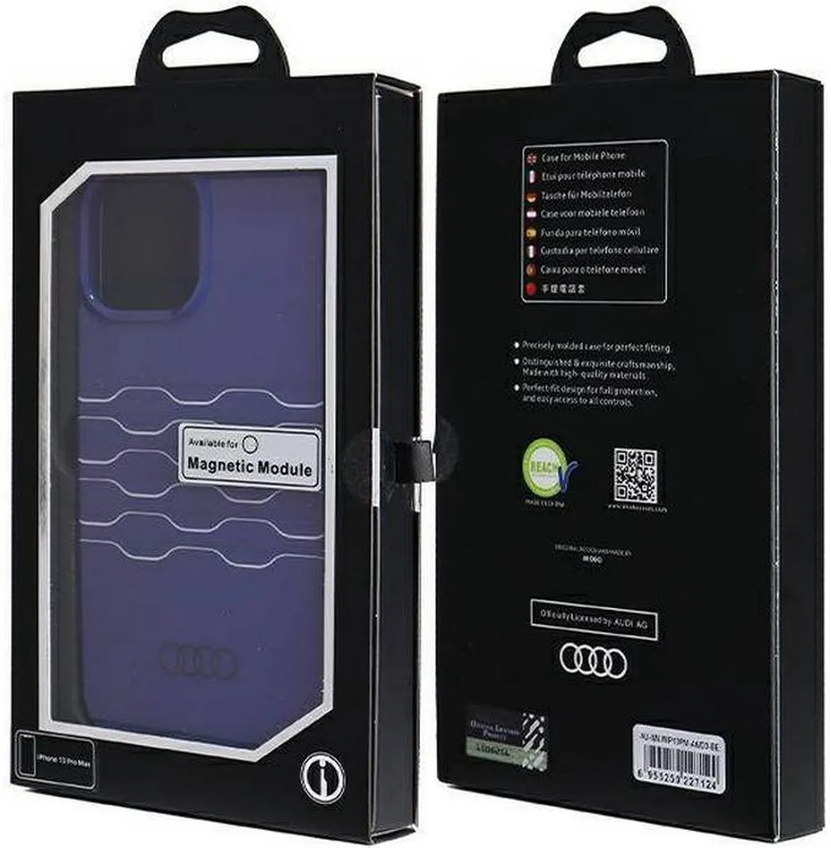 Audi IML Grille Pattern Hoesje - iPhone 13 Pro Max - Blauw