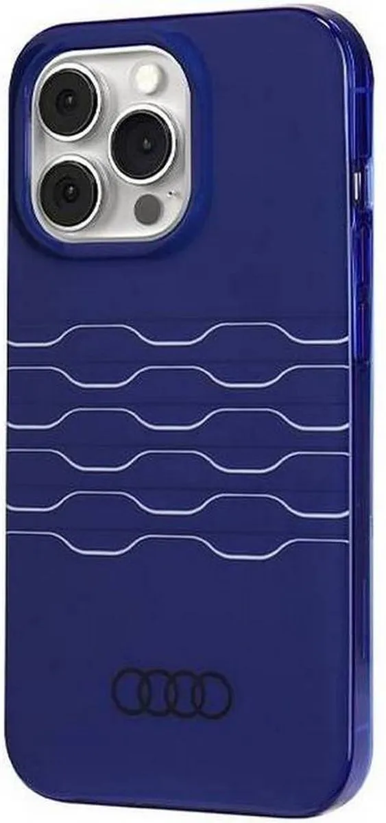 Audi IML Grille Pattern Hoesje - iPhone 13 Pro Max - Blauw