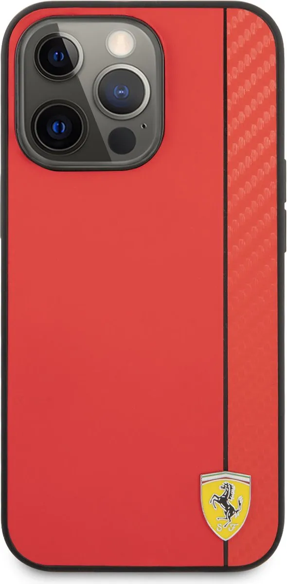Ferrari Carbon Hoesje iPhone 13 Pro - Rood - MPN 3666339026493