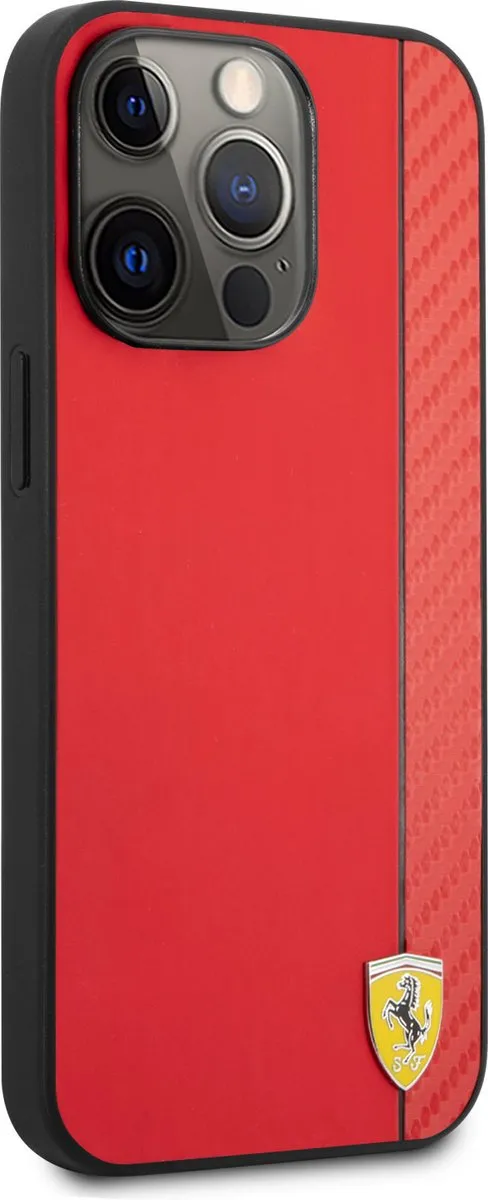 Ferrari Carbon Hoesje iPhone 13 Pro - Rood - MPN 3666339026493