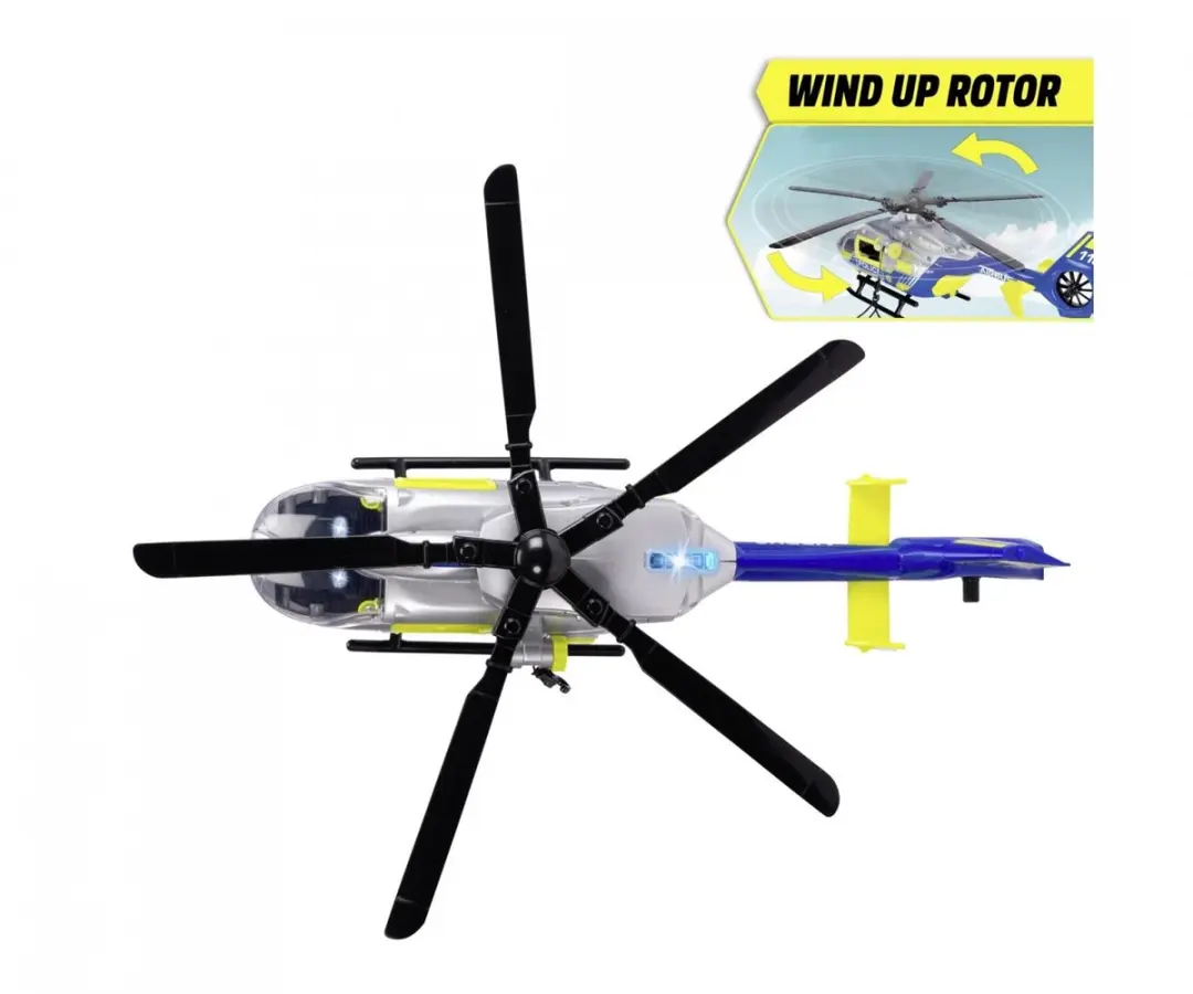 Dickie Politie Helikopter - Grijs - afbeelding 5 van 6