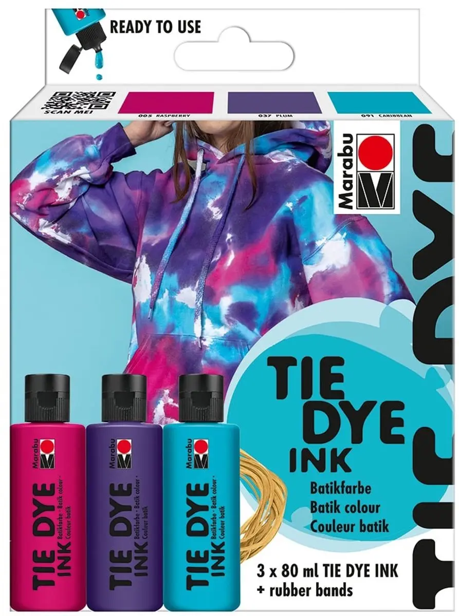 Marabu batik verfset Tie Dye, trendkleuren