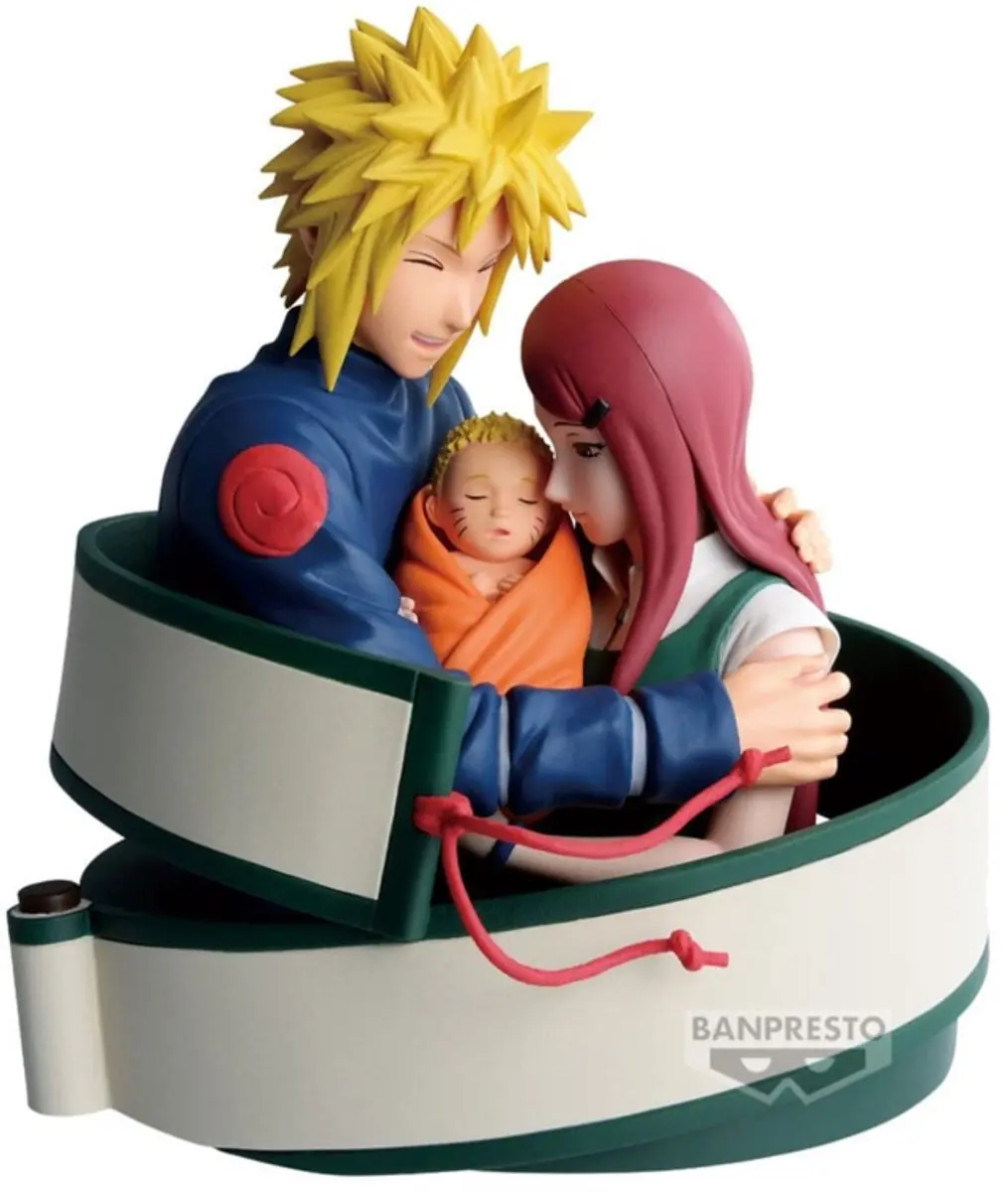 Bandai Namco Naruto 72 Series Minato Kushina & Naruto PVC Statue