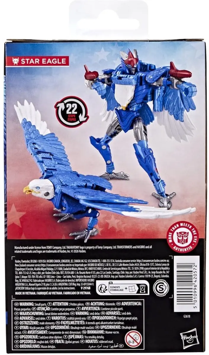 Hasbro Transformers Deluxe Star Eagle HASG3618 - Action Figuur - 11cm - Multi - afbeelding 5 van 6