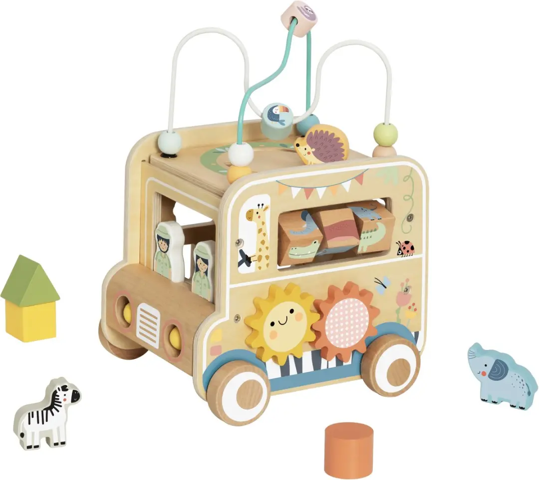 Tooky Toy Activiteiten Motoriek Kralenframe activiteitenspiraal op wielen