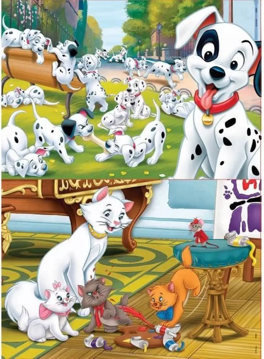 Educa Disney Dalmatiër & Aristochaten Houten Puzzels 25 Stuks - Multicolor - afbeelding 2 van 2