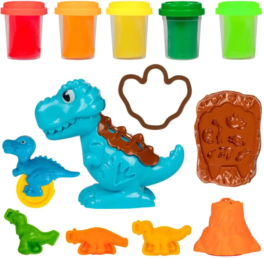 Toi-Toys Sculptidough Dino Kleiset - 5 Potjes Multi
