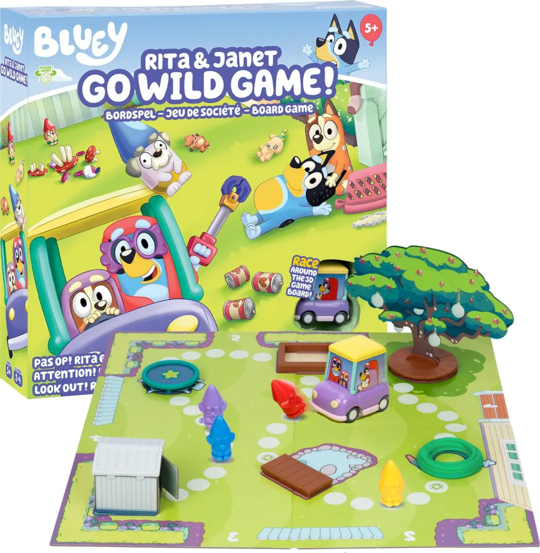Moose Toys Bluey Rita & Janet Go Wild Game Bordspel