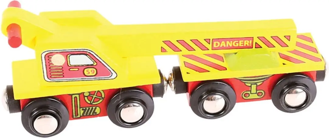BIGJIGS BJT416 Wagon met Hijskraan