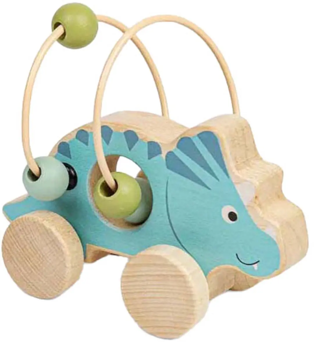 BIGJIGS Houten Duwfiguur Triceratops 36085