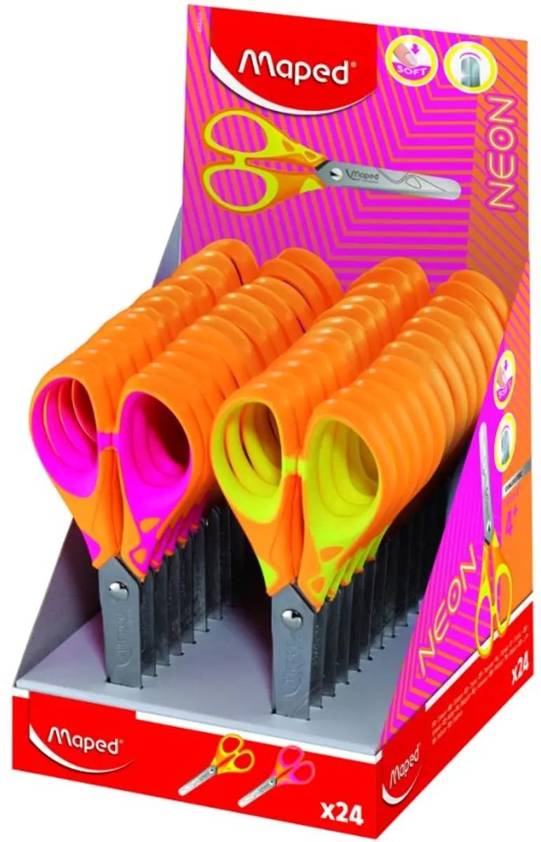 Maped Essentials Soft NEON kinderschaar, neonkleuren, rechtshanders