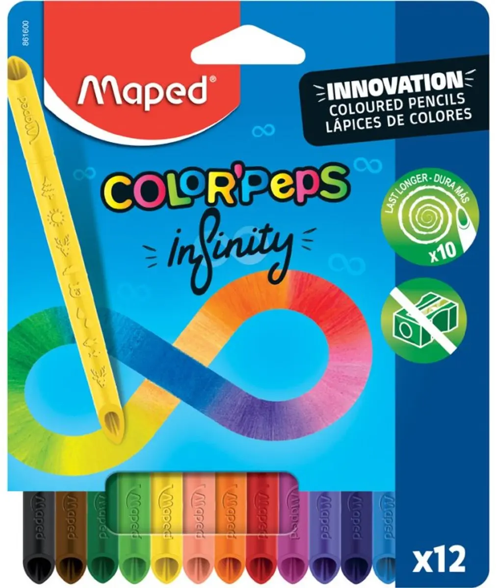 Maped kleurpotloden COLOR'PEPS INFINITY, driehoekig, 36 stuks