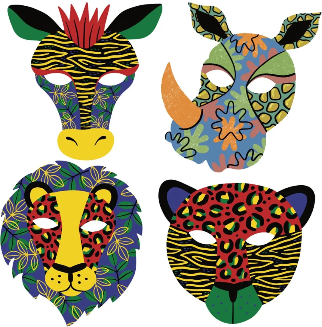 POSCA pigmentmarkers feestelijk educatief set, 26 stuks, met maskers