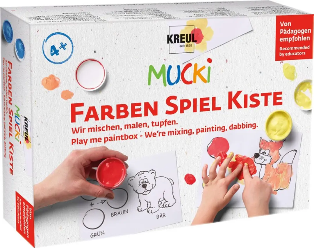 KREUL vingerverf Dikkerige, set van 5 × 50 ml, waterbasis
