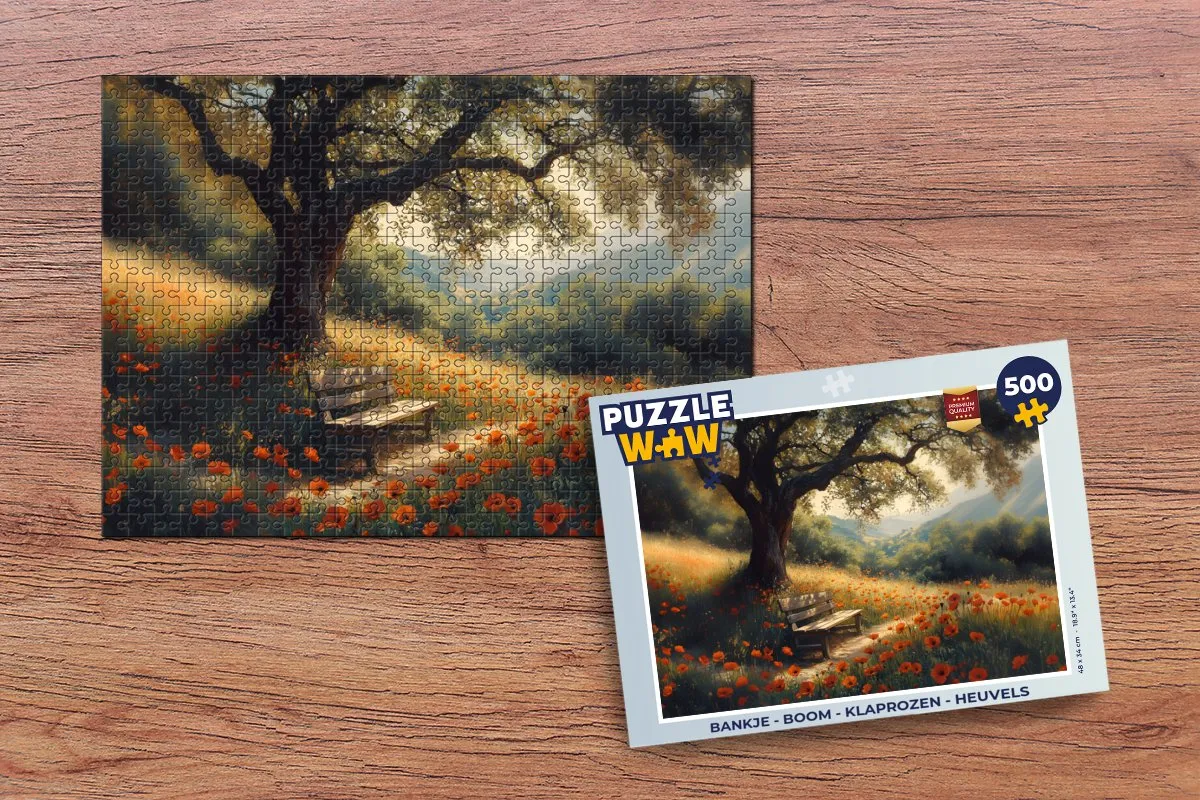 PuzzleWow Boom Klaprozen Legpuzzel 500 Stuks - MPN 8721374603544