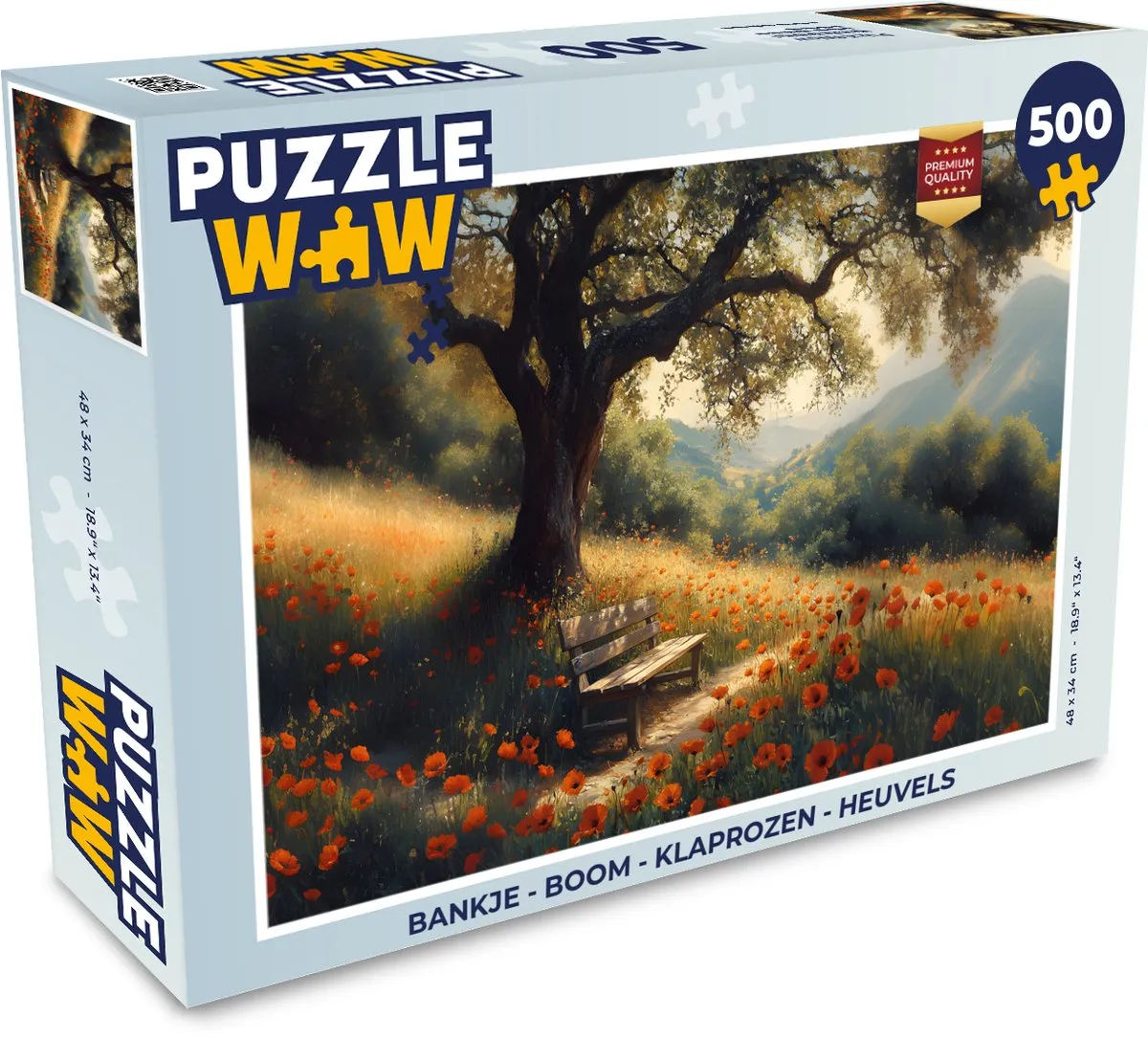 PuzzleWow Boom Klaprozen Legpuzzel 500 Stuks - MPN 8721374603544