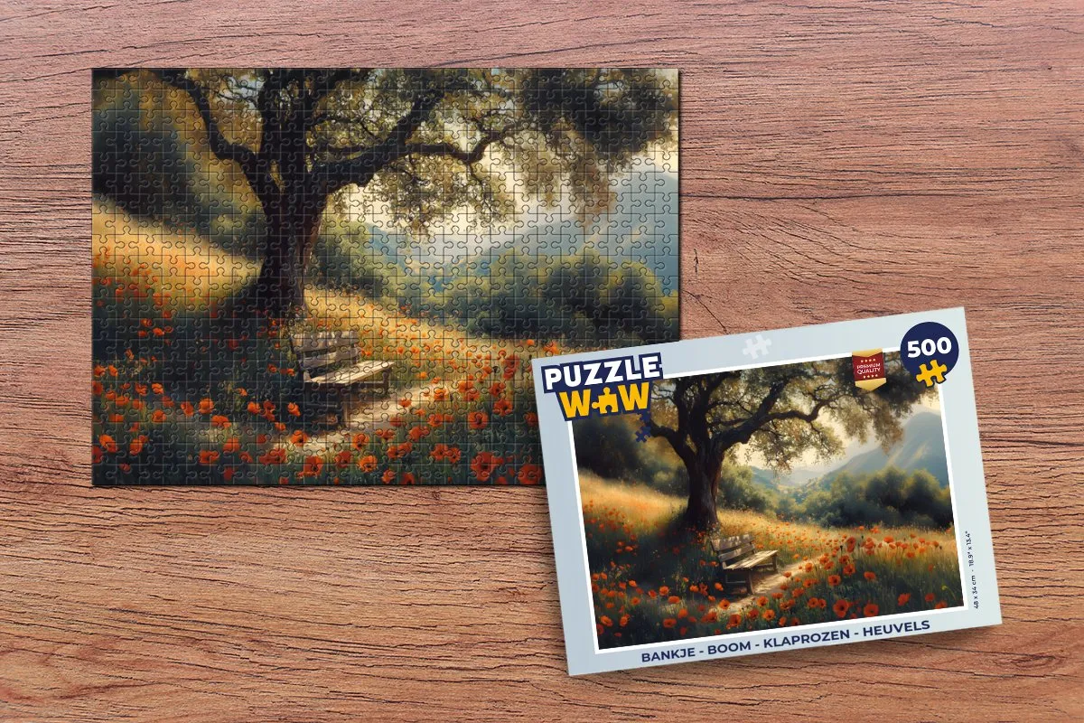 PuzzleWow Boom Klaprozen Legpuzzel 500 Stuks - MPN 8721374603544