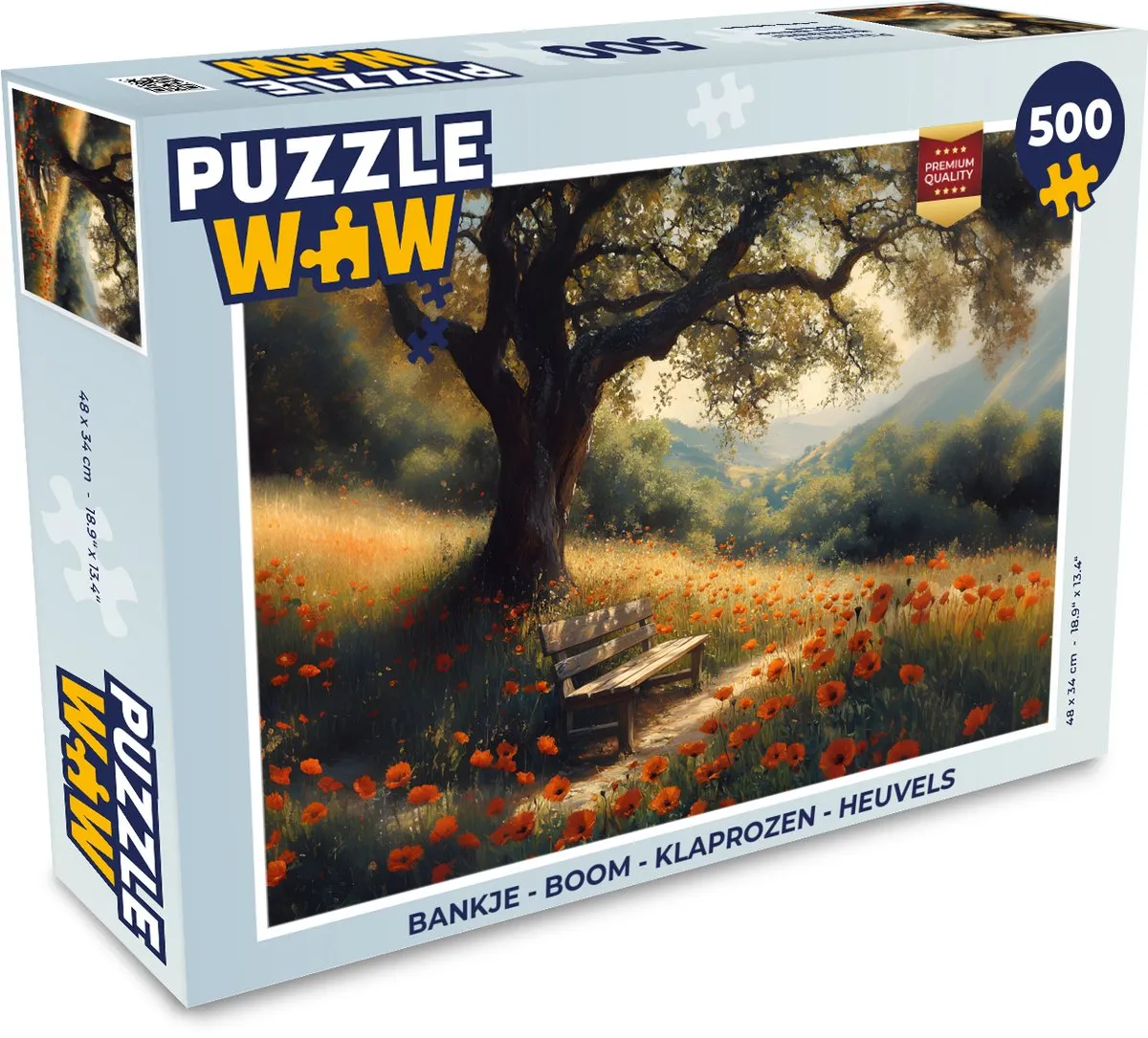 PuzzleWow Boom Klaprozen Legpuzzel 500 Stuks - MPN 8721374603544