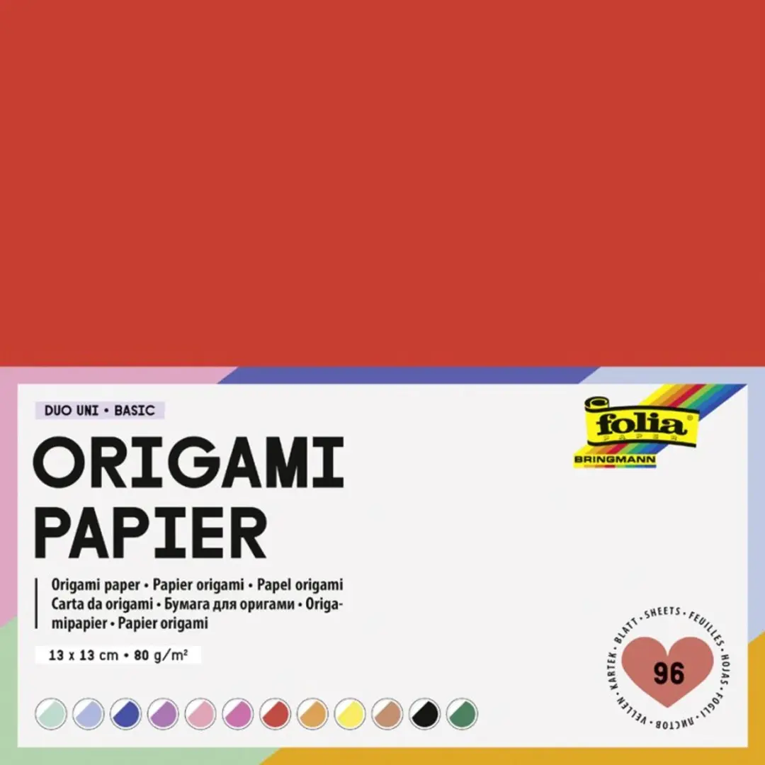 Folia Origamipapier Duo Uni 13x13cm