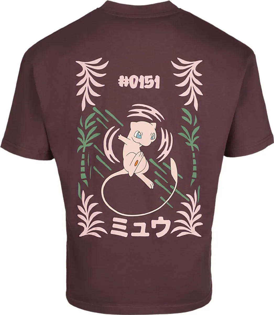 Pokémon Mew Heren T-shirt - Bordeaux - S - afbeelding 3 van 6