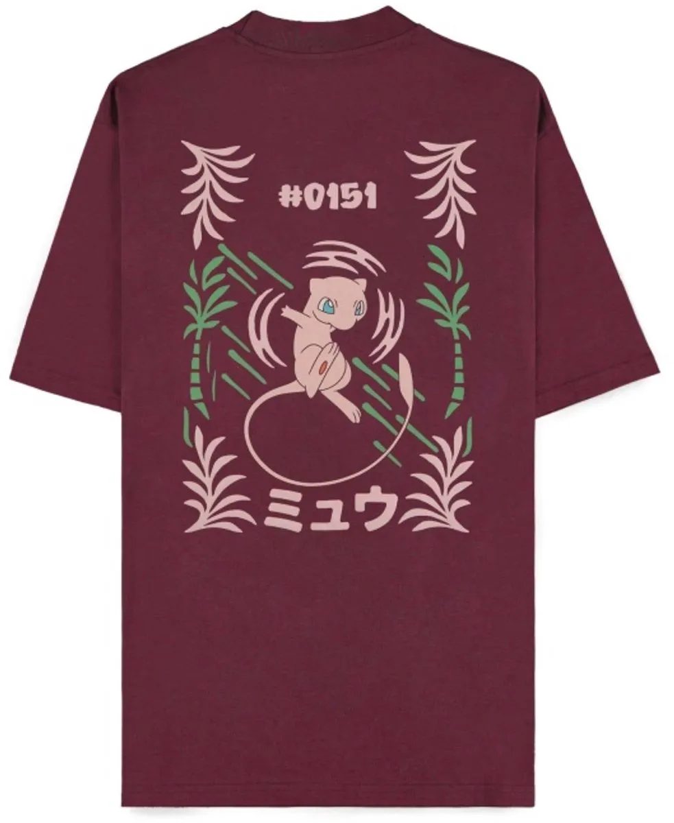 Pokémon Mew Heren T-shirt - Bordeaux - S - afbeelding 4 van 6