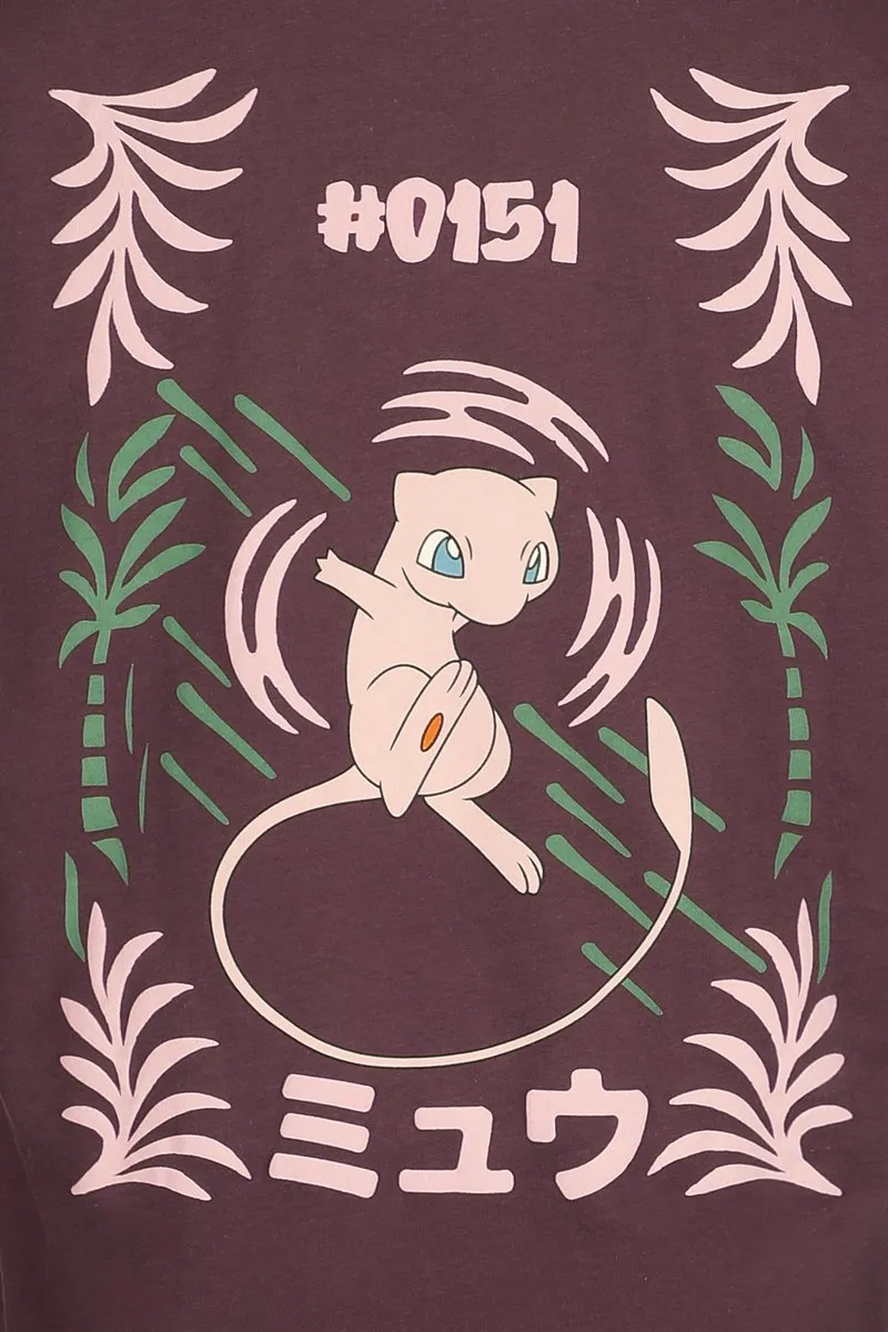 Pokémon Mew Heren T-shirt - Bordeaux - S - afbeelding 2 van 6