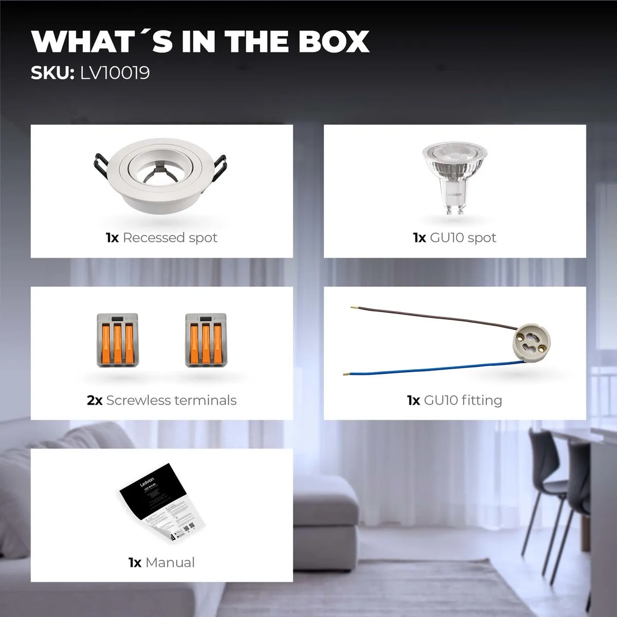 LEDVION SMART LED Inbouwspot Tokyo 4.9W - RGBW Wit