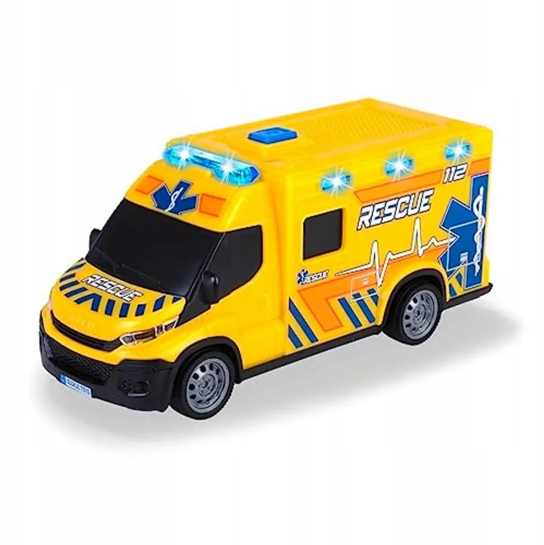 Dickie IVECO Daily Ambulance Speelgoedauto 18cm met Licht & Geluid