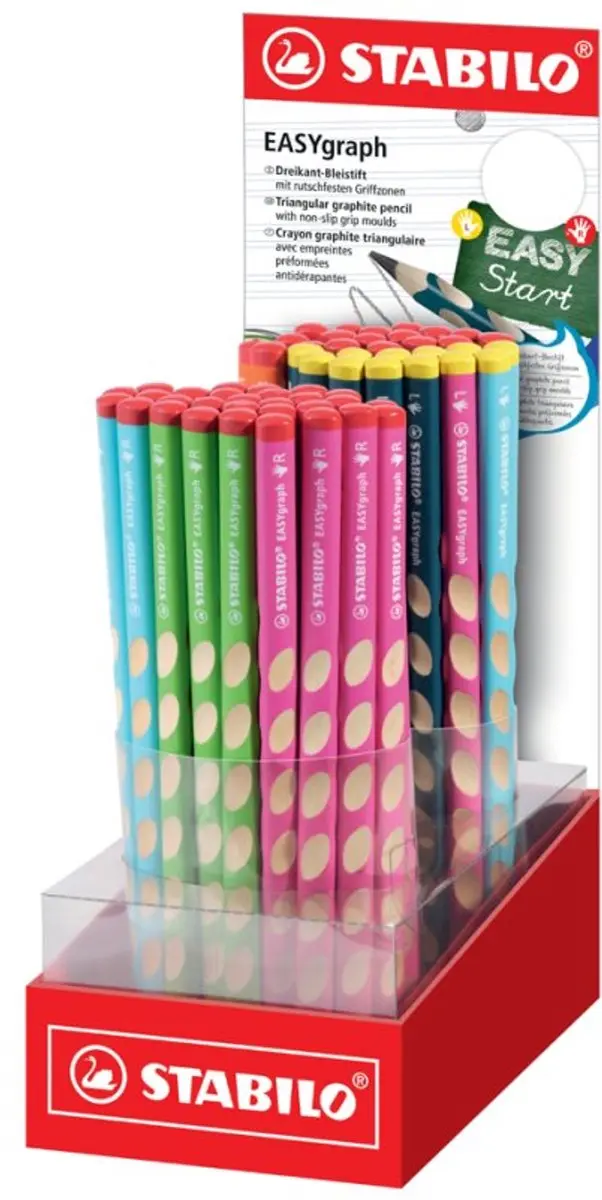 STABILO EASYgraph HB potloden, ergonomisch driekantig, 60 stuks