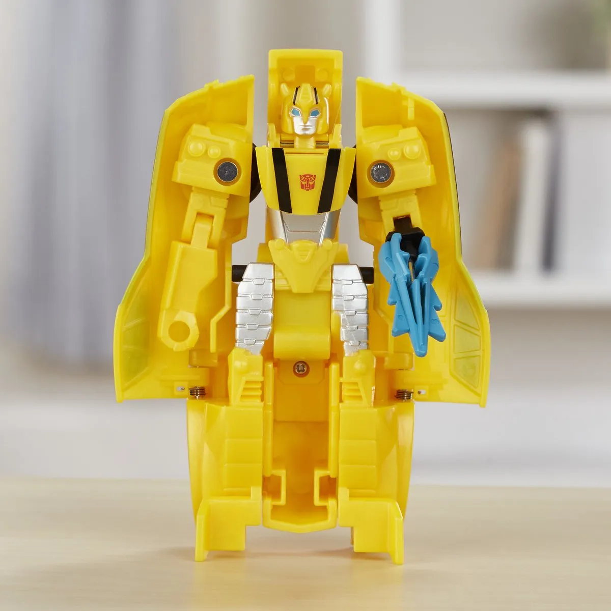 Transformers Cyberverse 1 Step Changer Sting Shot Bumblebee - Geel