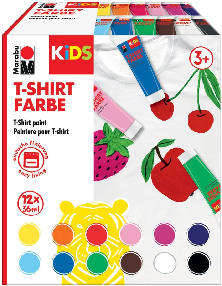 Marabu KiDS textielverf, tubes, set van 6