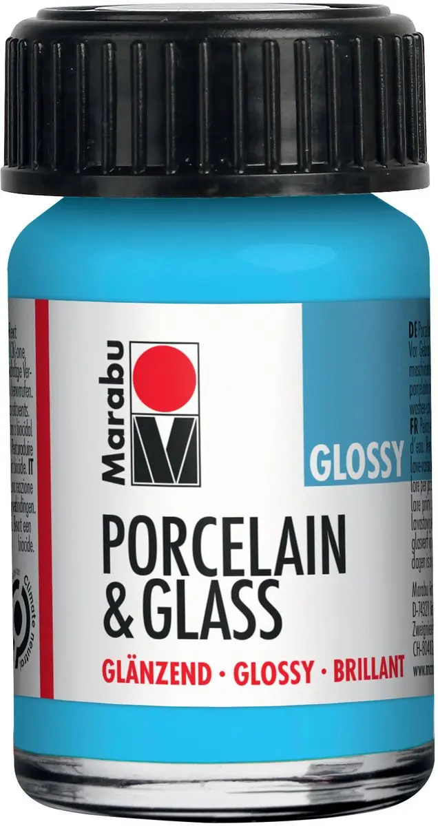 Marabu Porselein & Glas verf, glanzend, zonnegeel, 15 ml