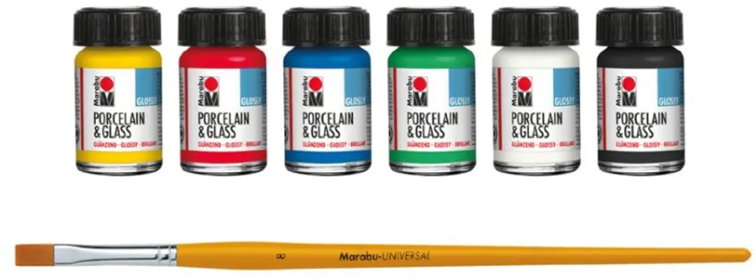Marabu Porselein & Glas Verf Starterset