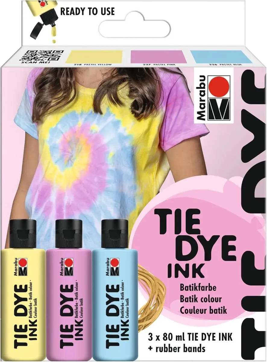 Marabu Tie Dye batikverf set, pasteltinten