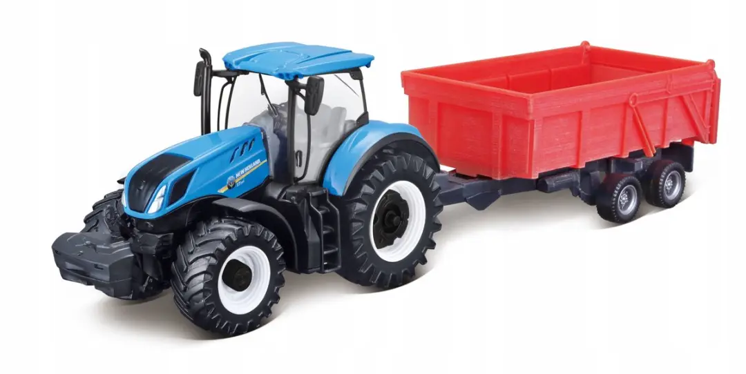 Bburago New Holland T7.315 Tractor met Aanhanger Speelgoed