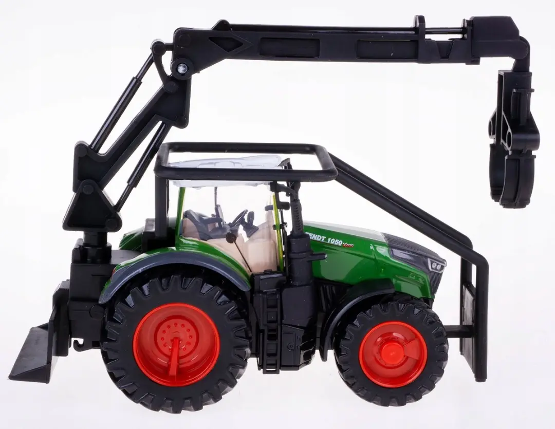 Bburago Fendt 1050 Vario Traktor met Houtgrijper - Groen/Zwart/Rood - afbeelding 3 van 5