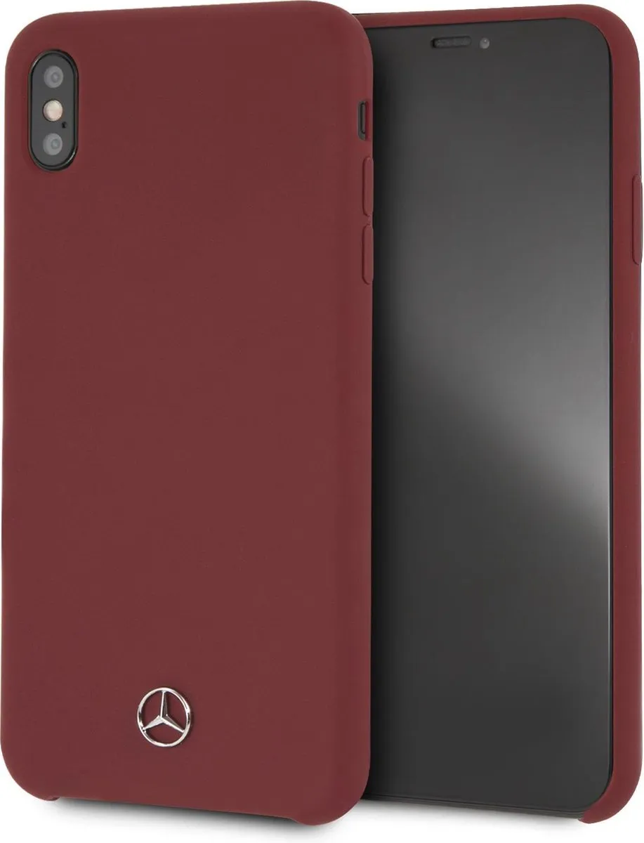 Rood hoesje van Mercedes-Benz - Backcover - Soft Touch - iPhone Xs Max - Hoogwaardige kwaliteit
