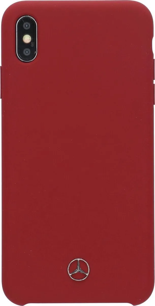 Rood hoesje van Mercedes-Benz - Backcover - Soft Touch - iPhone Xs Max - Hoogwaardige kwaliteit