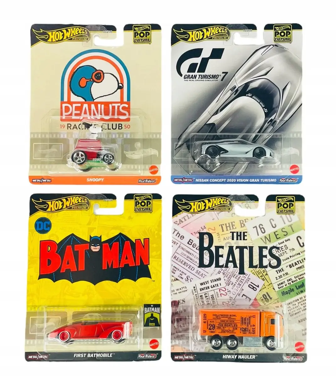 Hot Wheels Popcultuurset 4 premium auto's