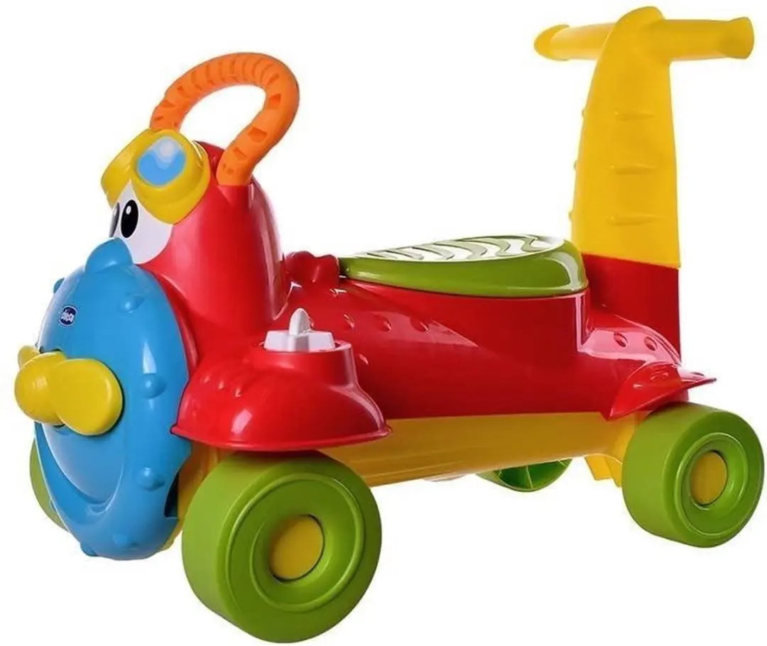 Chicco 2-in-1 Loopvliegtuig Charlie 47 X 39 Cm Rood/geel