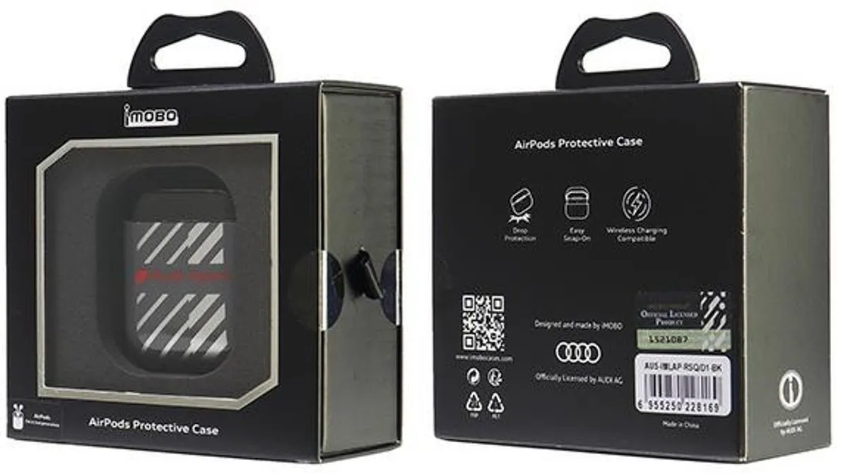 Audi Airpods 1 2 Hoesje Magnetisch - Zwart - afbeelding 6 van 6