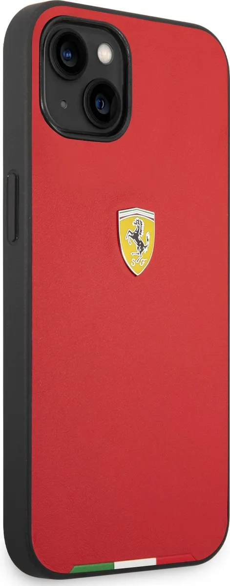 Ferrari PU Hoesje voor Apple iPhone 14 Plus - Rood - Bescherm je Telefoon - Back Cover