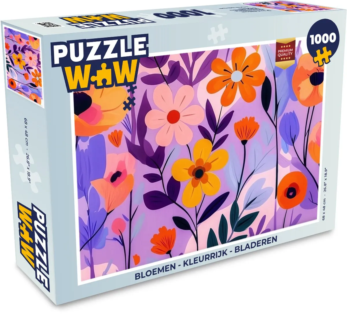 PuzzleWow Bloemen Bladeren Legpuzzel 1000 Stuks